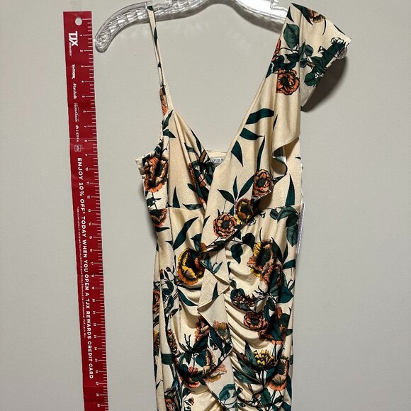 Guess Cream Floral Print Dress, Medium - Picture 1 of 5